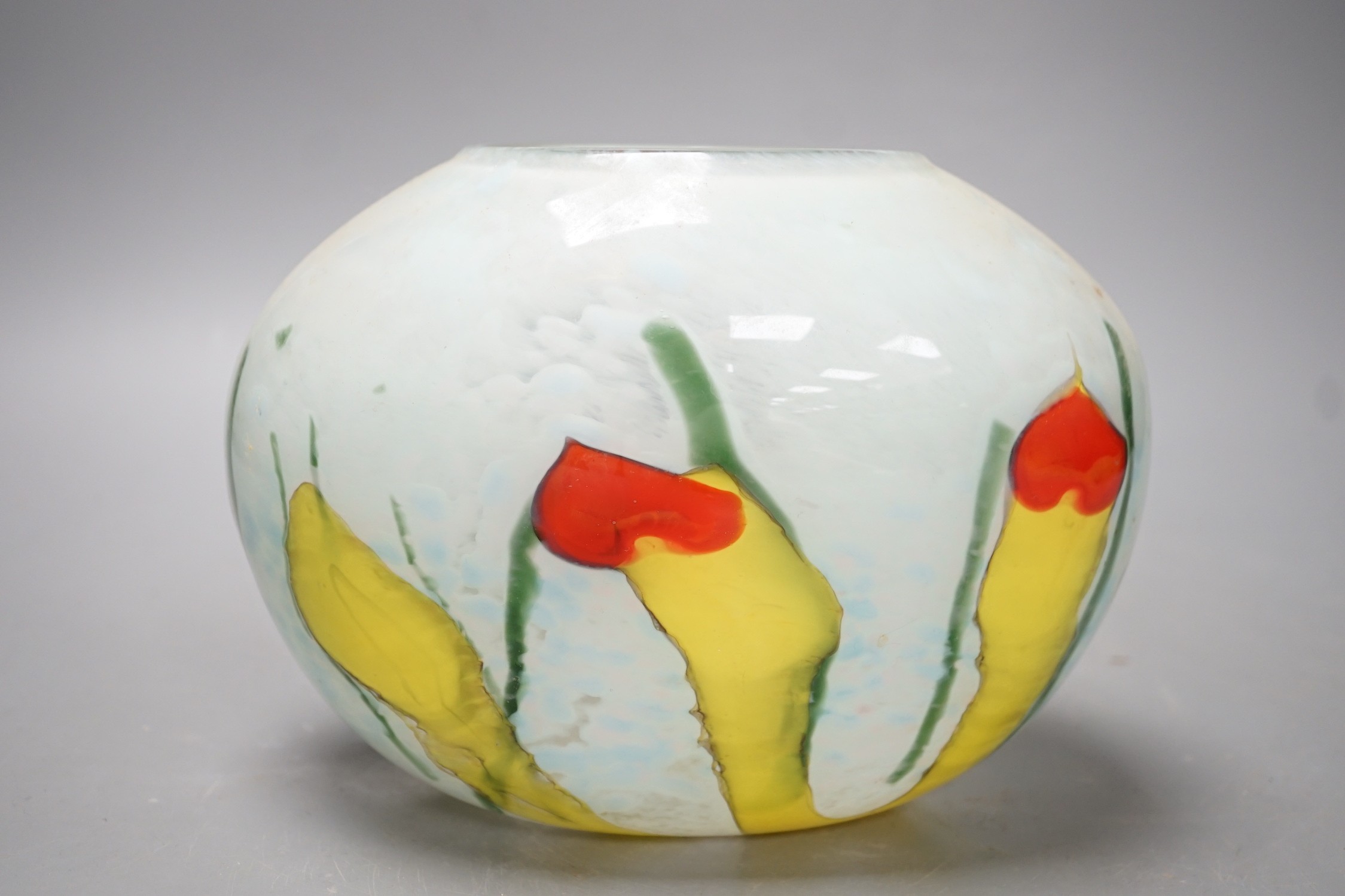 A Siddy Langley studio glass vase, signed and dated 2005 Height 15cm